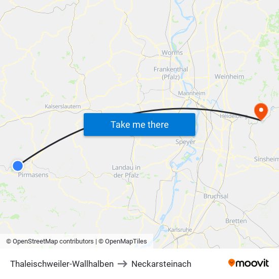 Thaleischweiler-Wallhalben to Neckarsteinach map