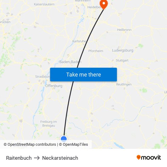 Raitenbuch to Neckarsteinach map