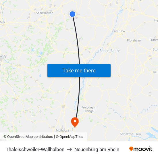 Thaleischweiler-Wallhalben to Neuenburg am Rhein map