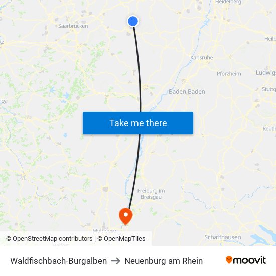 Waldfischbach-Burgalben to Neuenburg am Rhein map