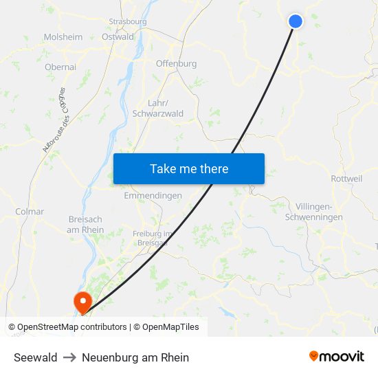 Seewald to Neuenburg am Rhein map