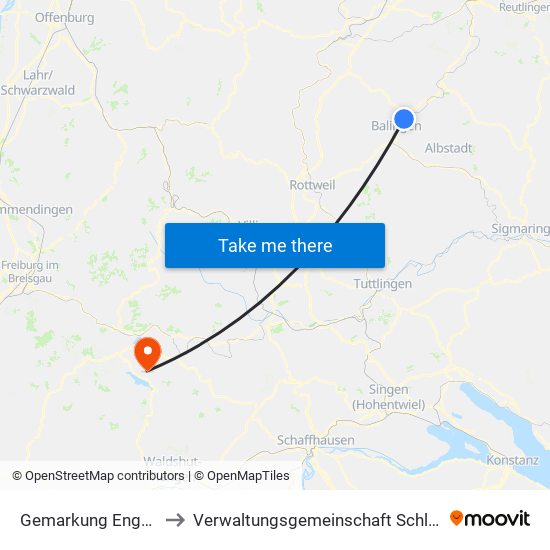 Gemarkung Engstlatt to Verwaltungsgemeinschaft Schluchsee map