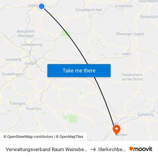 Verwaltungsverband Raum Weinsberg to Illerkirchberg map