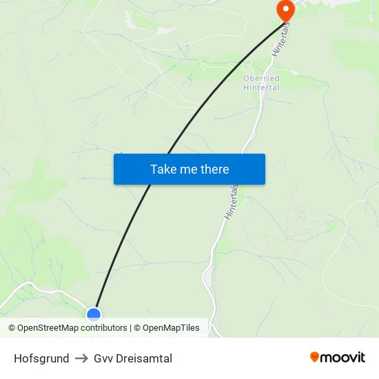 Hofsgrund to Gvv Dreisamtal map