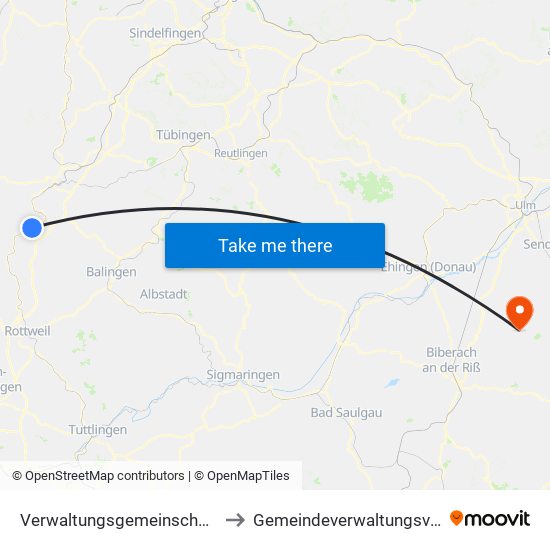 Verwaltungsgemeinschaft Sulz am Neckar to Gemeindeverwaltungsverband Schwendi map