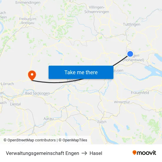 Verwaltungsgemeinschaft Engen to Hasel map