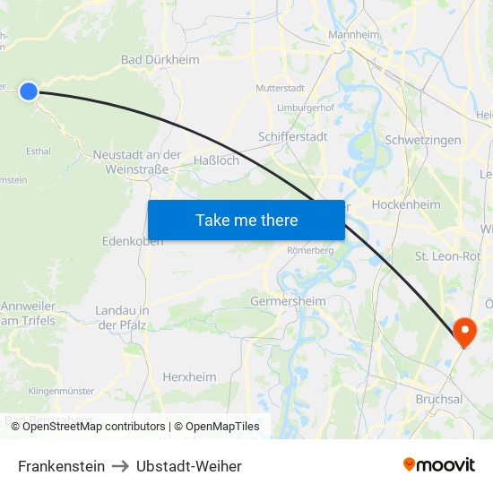 Frankenstein to Ubstadt-Weiher map