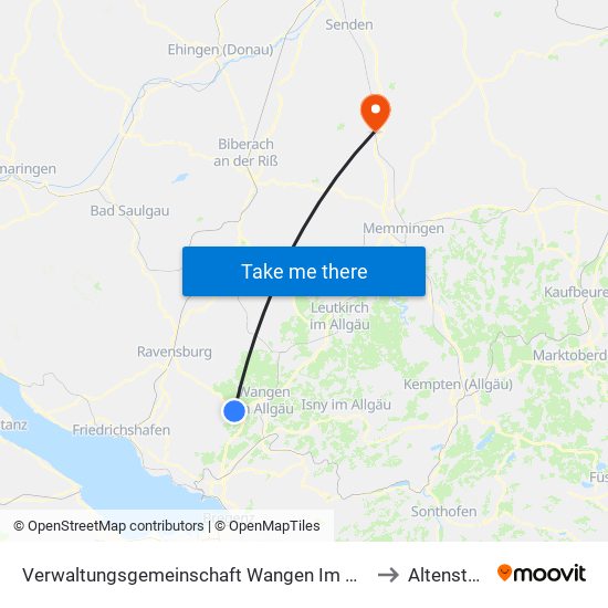 Verwaltungsgemeinschaft Wangen Im Allgäu to Altenstadt map