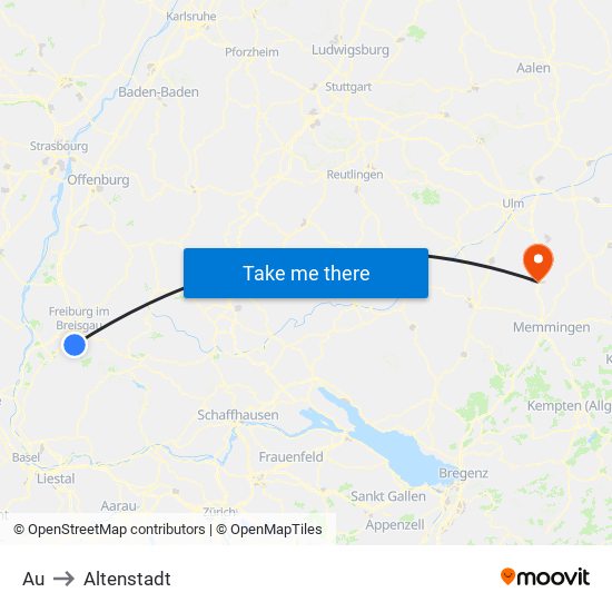 Au to Altenstadt map