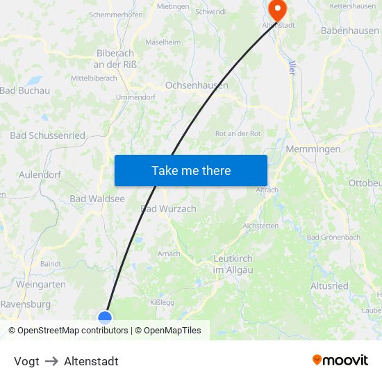 Vogt to Altenstadt map