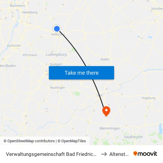 Verwaltungsgemeinschaft Bad Friedrichshall to Altenstadt map