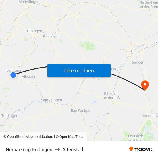 Gemarkung Endingen to Altenstadt map