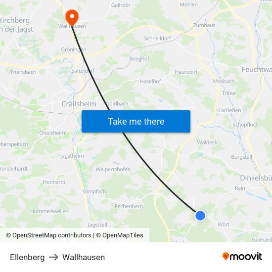 Ellenberg to Wallhausen map