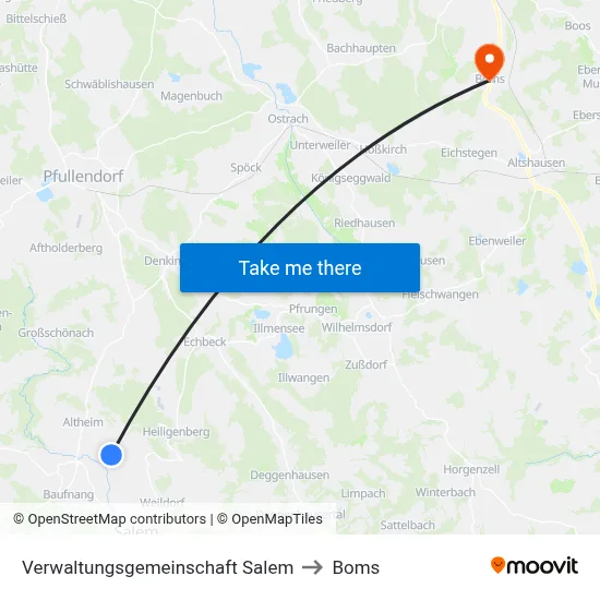 Verwaltungsgemeinschaft Salem to Boms map