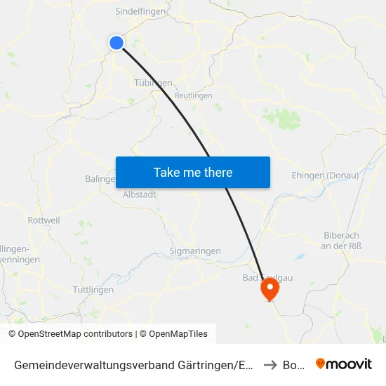 Gemeindeverwaltungsverband Gärtringen/Ehningen to Boms map