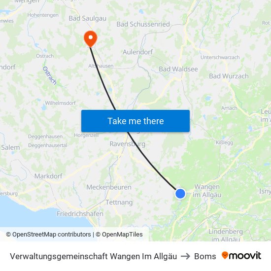 Verwaltungsgemeinschaft Wangen Im Allgäu to Boms map