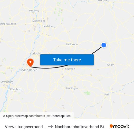 Verwaltungsverband Ilshofen-Vellberg to Nachbarschaftsverband Bischweier-Kuppenheim map