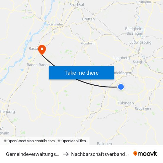 Gemeindeverwaltungsverband Holzgerlingen to Nachbarschaftsverband Bischweier-Kuppenheim map