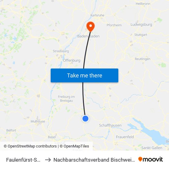 Faulenfürst-Seebrugg to Nachbarschaftsverband Bischweier-Kuppenheim map