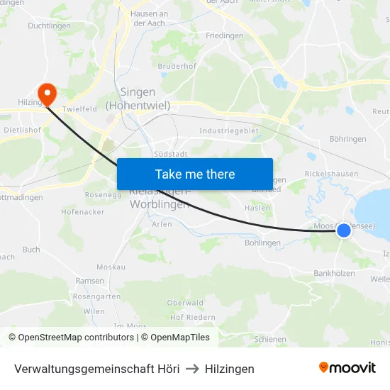 Verwaltungsgemeinschaft Höri to Hilzingen map