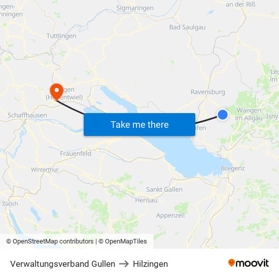 Verwaltungsverband Gullen to Hilzingen map