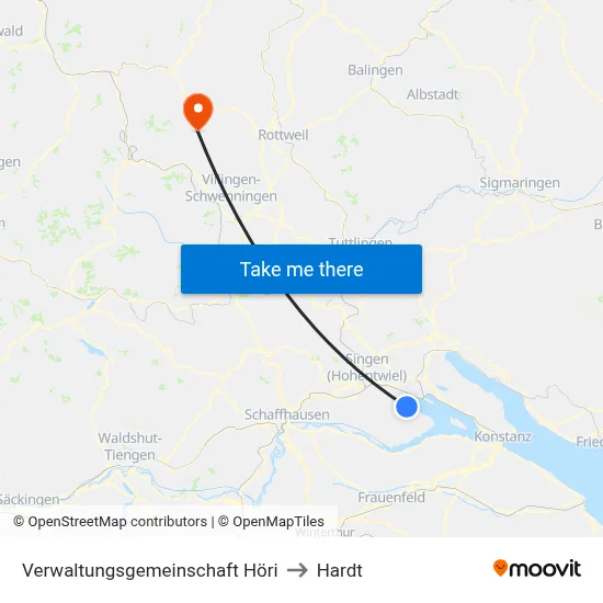 Verwaltungsgemeinschaft Höri to Hardt map