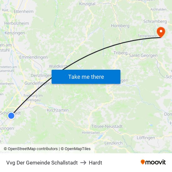 Vvg Der Gemeinde Schallstadt to Hardt map