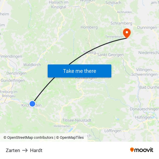 Zarten to Hardt map