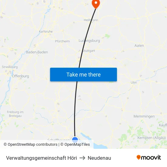 Verwaltungsgemeinschaft Höri to Neudenau map