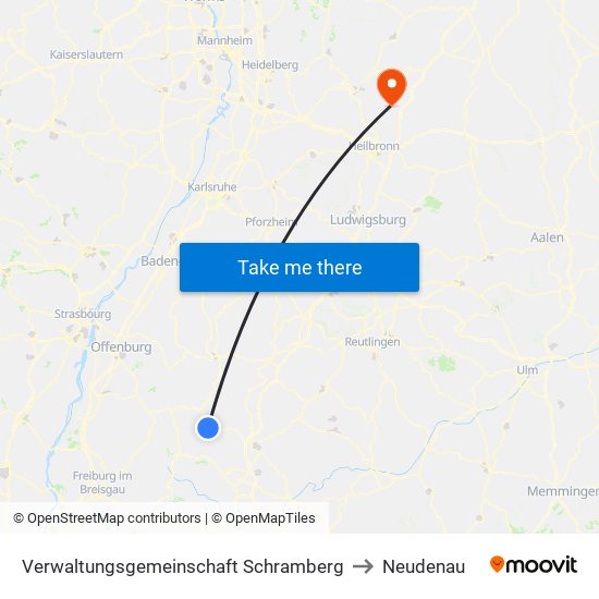 Verwaltungsgemeinschaft Schramberg to Neudenau map
