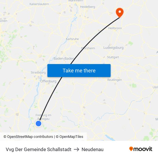 Vvg Der Gemeinde Schallstadt to Neudenau map