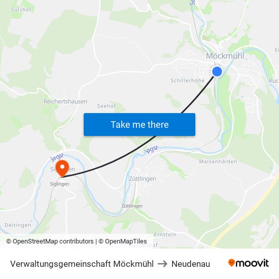 Verwaltungsgemeinschaft Möckmühl to Neudenau map