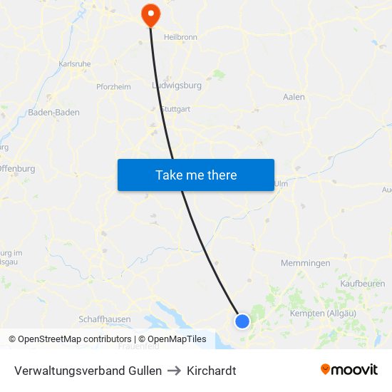 Verwaltungsverband Gullen to Kirchardt map