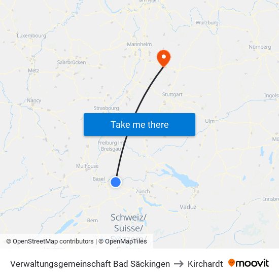 Verwaltungsgemeinschaft Bad Säckingen to Kirchardt map