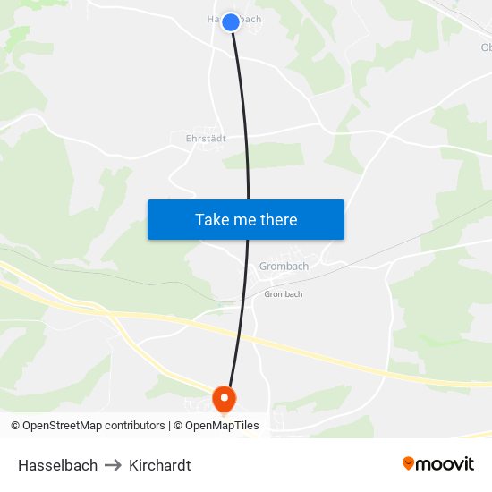 Hasselbach to Kirchardt map