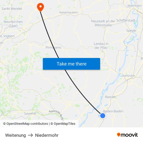 Weitenung to Niedermohr map