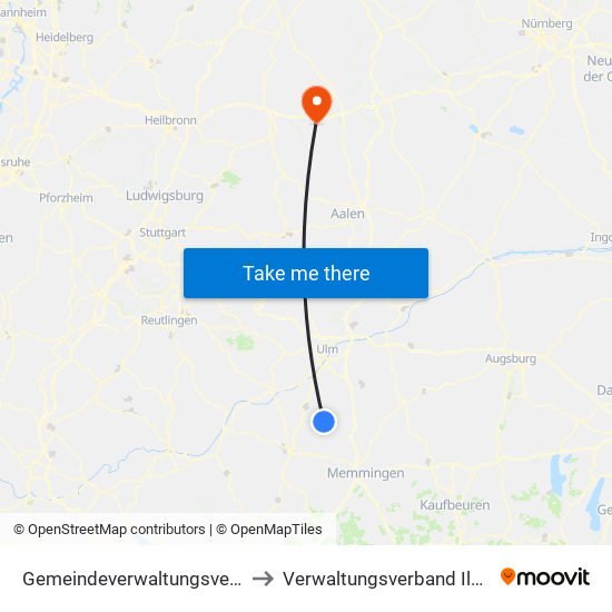 Gemeindeverwaltungsverband Schwendi to Verwaltungsverband Ilshofen-Vellberg map