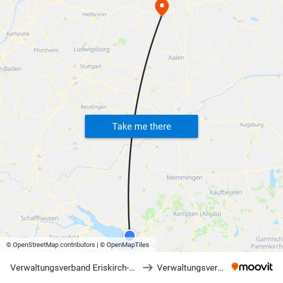 Verwaltungsverband Eriskirch-Kressbronn am Bodensee-Langenargen to Verwaltungsverband Ilshofen-Vellberg map