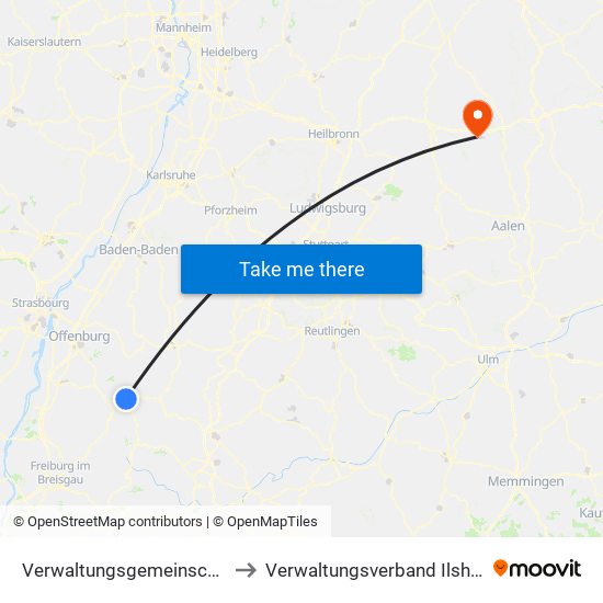Verwaltungsgemeinschaft Hausach to Verwaltungsverband Ilshofen-Vellberg map