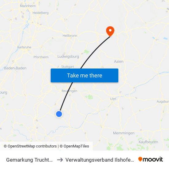 Gemarkung Truchtelfingen to Verwaltungsverband Ilshofen-Vellberg map