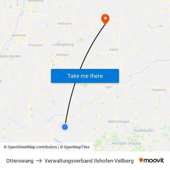 Otterswang to Verwaltungsverband Ilshofen-Vellberg map