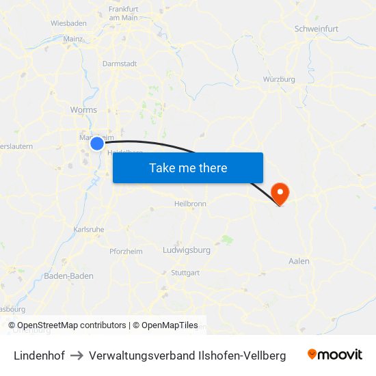 Lindenhof to Verwaltungsverband Ilshofen-Vellberg map