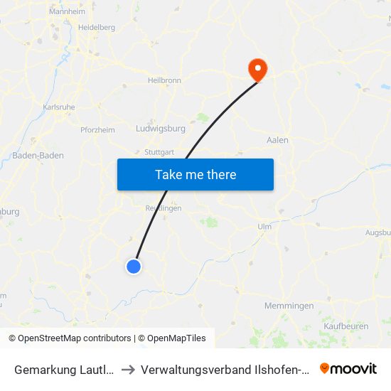 Gemarkung Lautlingen to Verwaltungsverband Ilshofen-Vellberg map