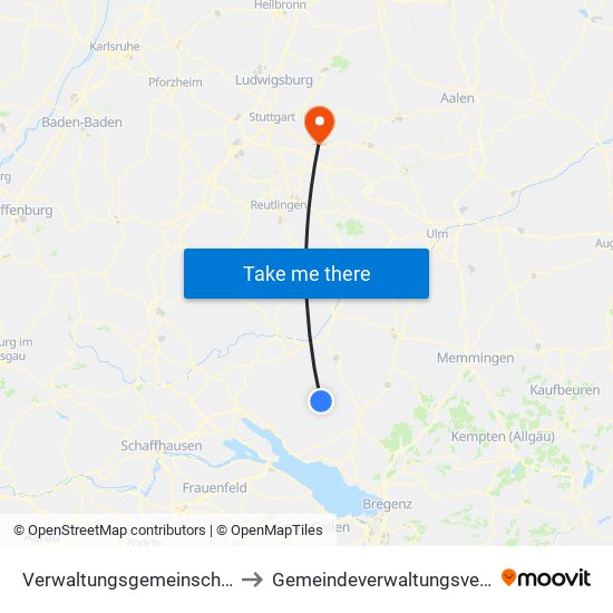 Verwaltungsgemeinschaft Wilhelmsdorf to Gemeindeverwaltungsverband Plochingen map