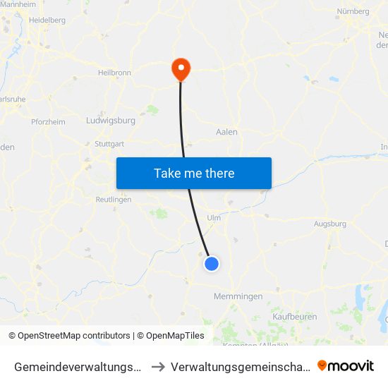 Gemeindeverwaltungsverband Schwendi to Verwaltungsgemeinschaft Schwäbisch Hall map