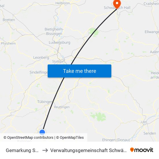 Gemarkung Schlatt to Verwaltungsgemeinschaft Schwäbisch Hall map