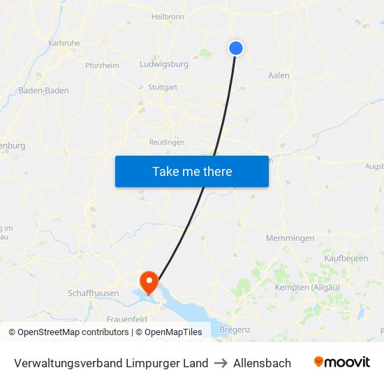 Verwaltungsverband Limpurger Land to Allensbach map