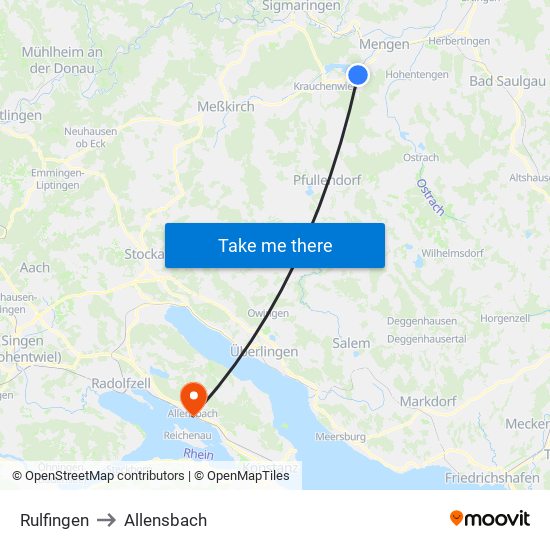 Rulfingen to Allensbach map