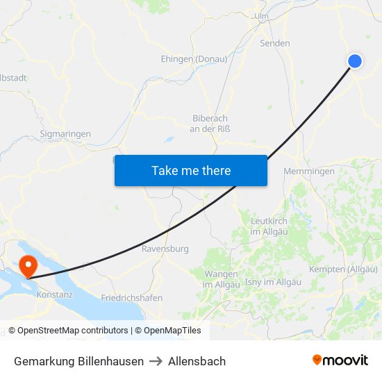 Gemarkung Billenhausen to Allensbach map