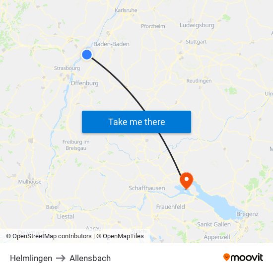 Helmlingen to Allensbach map